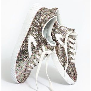 Madewell x Tretron glitter sneakers.